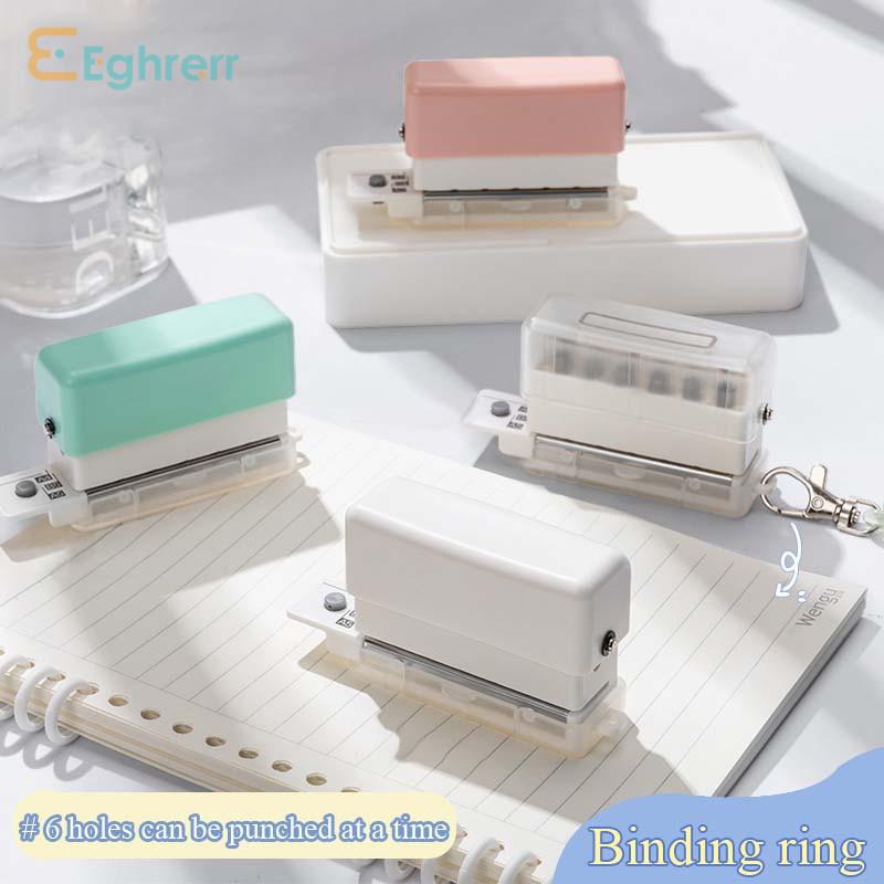 

Eeghrerr Six Hole Puncher Loose Leaf Notebook Puncher Scrapbook Learning Supplies Puncher