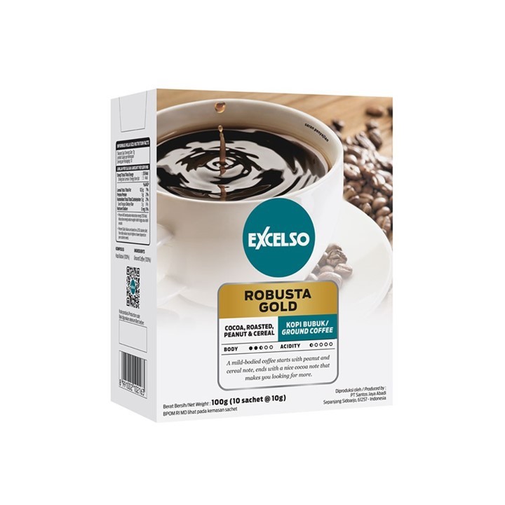

JAMIN MURAH !!!Excelso Robusta Gold Folding Box Kopi 10 x 10 gr(BISA LANGSUNG ORDER)