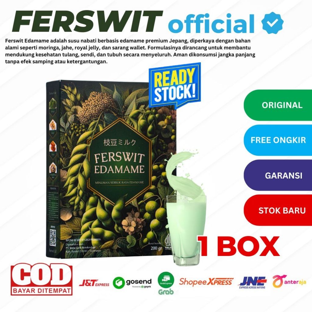 

New FERSWIT EDAMAME Fersweet Susu Edamame Milk Susu Obat Tulang Dan Sendi OriPremium
