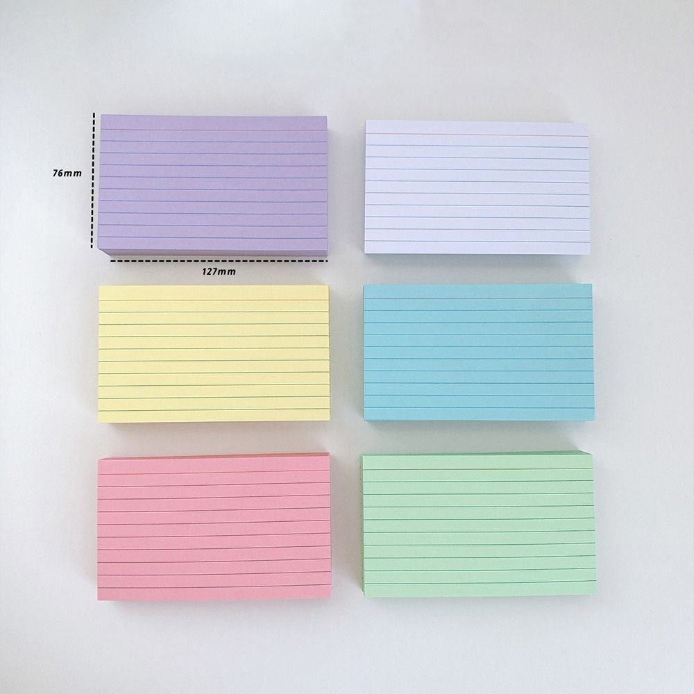 

50sheets Sticky Notes Horizontal Line Memo Book Colorful Memo Pad Creative Pocket Paper Memo Message Paper Sool Supplies