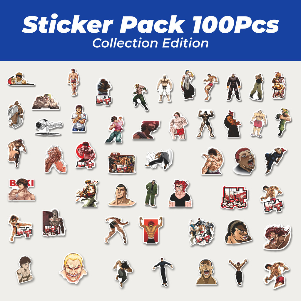 

Hot Sticker Anime Baki The Grappler Lucu Anti Air Stikers Berperekat Waterproof Sticker Decal Buat Motor Helm Buku Journal Koper Casing HP Laptop Botol Minum