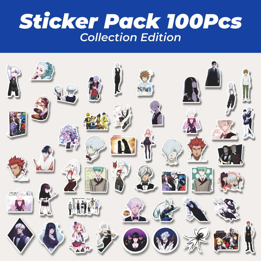 

Hot Sticker Anime Death Parade (Desu Parēdo) Lucu Anti Air Stikers Berperekat Waterproof Sticker Decal Buat Motor Helm Buku Journal Koper Casing HP Laptop Botol Minum