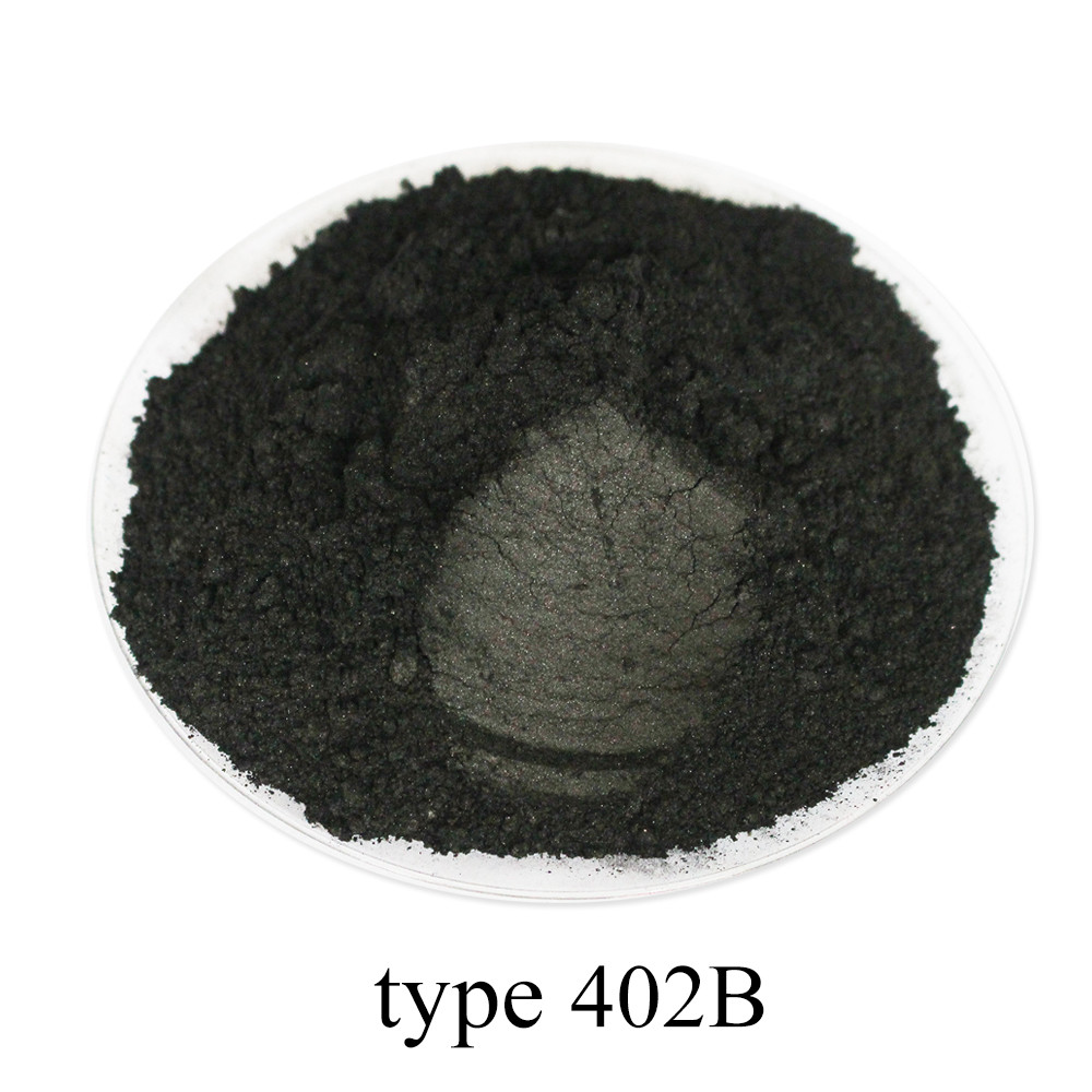 

Type 402B Carbon Black Pigment Mica Powder Pigment Pearl Powder Acrylic Paint for Craft Art Automotive Paint Soap Eye Shadow 50g