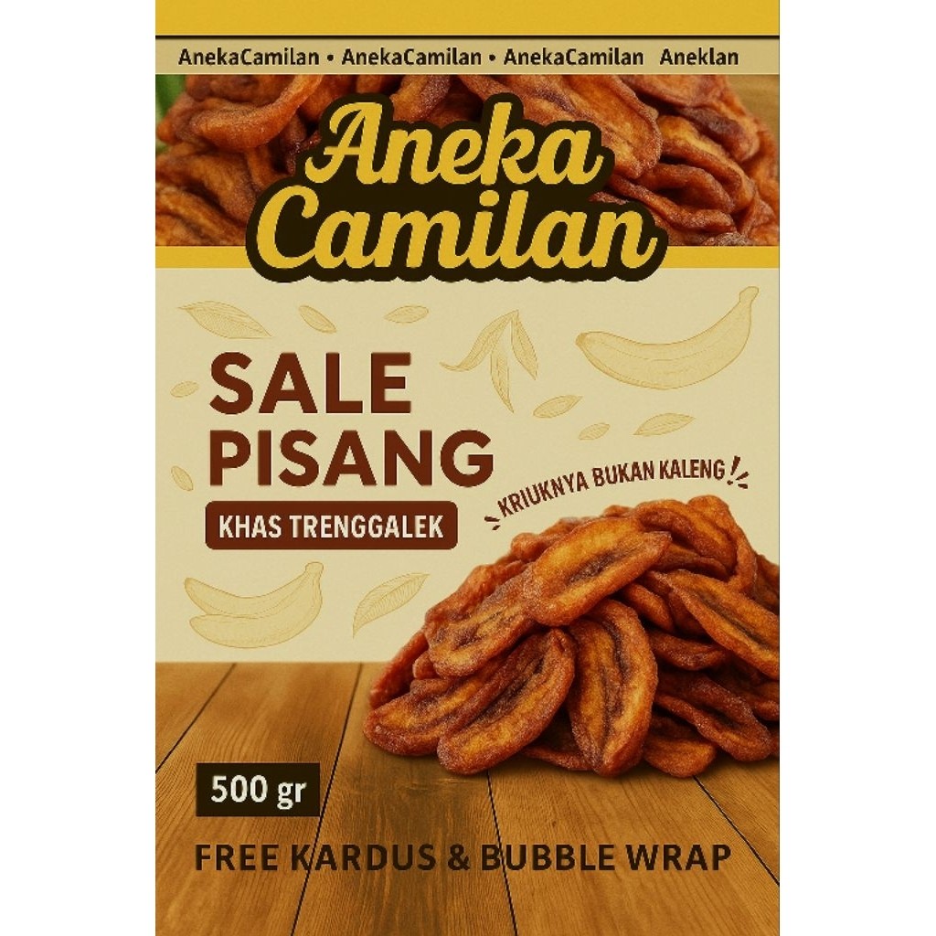 

Aneka camilan sale pisang khas Trenggalek 500G free kardus+bubble wrap