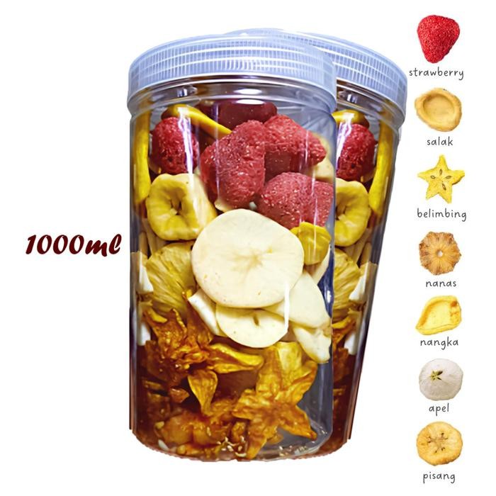 

1000ml Keripik Sayur Mix Premium Keripik Buah Snack Sehat - Buah 1L