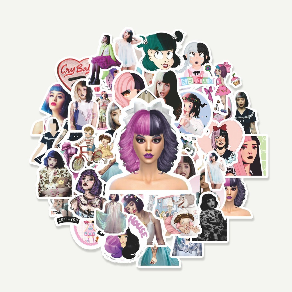 

Sticker Pack Stiker Artis Melanie Martinez | Sticker TUMBLR | Stiker LAPTOP KOPER HELM