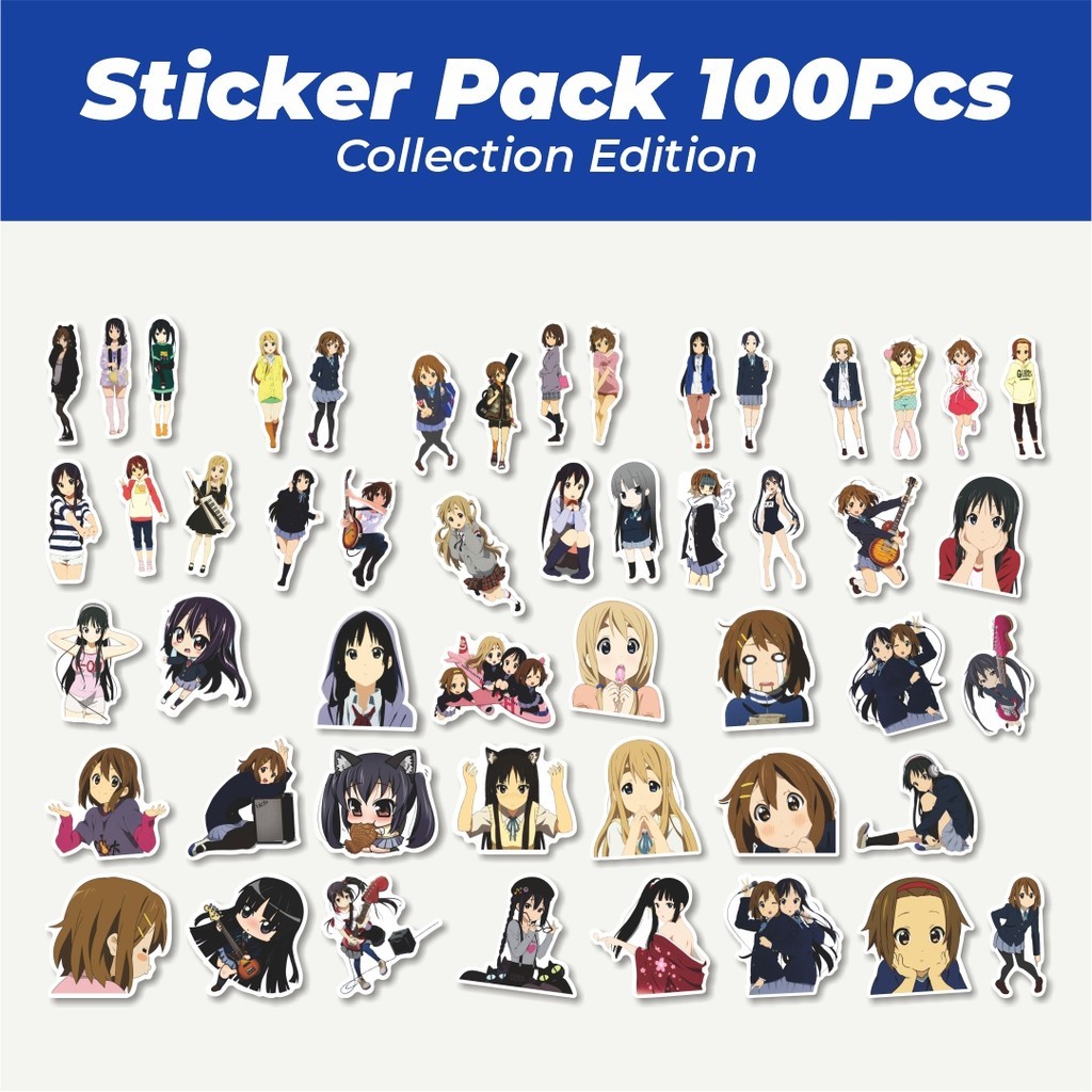 

Hot Sticker Anime K-On! Lucu Anti Air Stikers Berperekat Waterproof Sticker Decal Buat Motor Helm Buku Journal Koper Casing HP Laptop Botol Minum