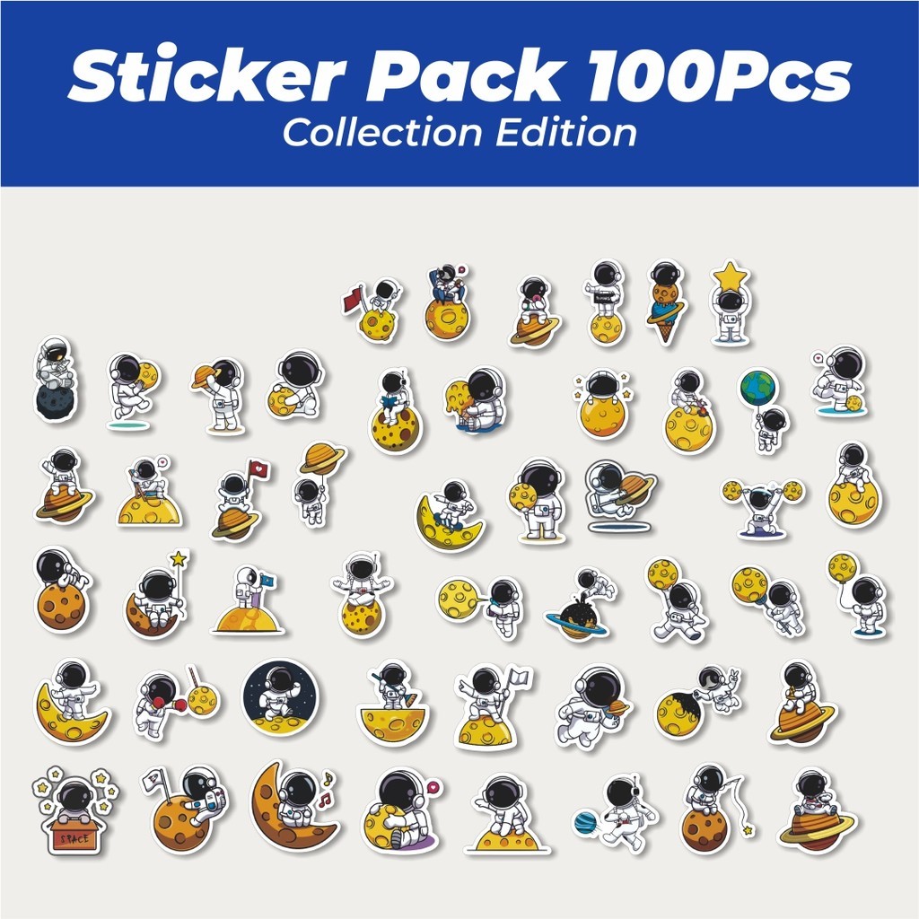 

Hot Stiker Astronot V3 Lucu Anti Air Stikers Berperekat Waterproof Sticker Decal Buat Motor Helm Buku Journal Koper Casing HP Laptop Botol Minum