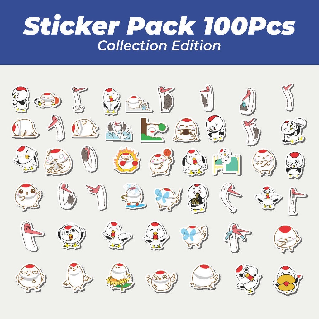 

Hot Stiker Hewan Burung Bangau Lucu Anti Air Stikers Berperekat Waterproof Sticker Decal Buat Motor Helm Buku Journal Koper Casing HP Laptop Botol Minum