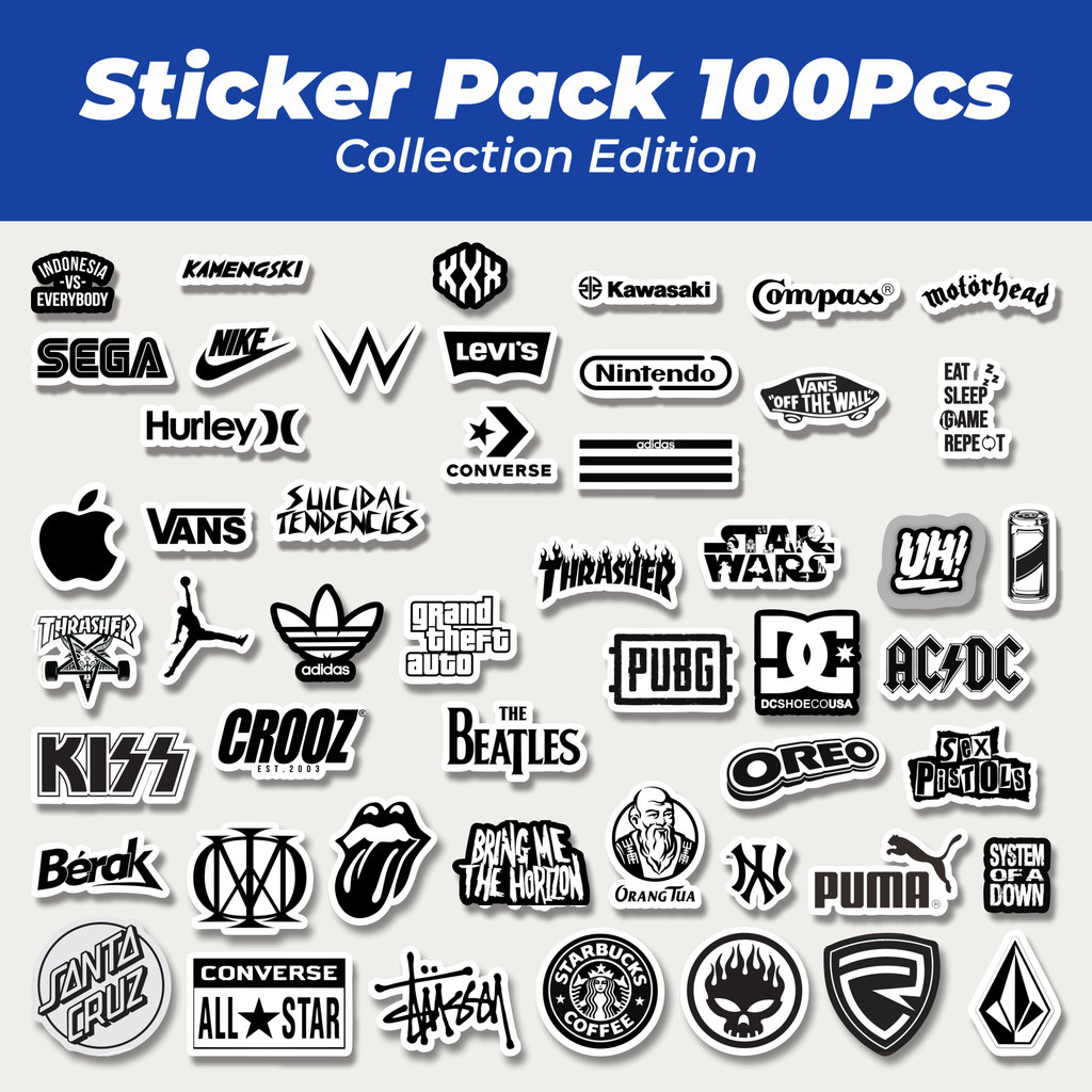 

Hot Stiker Random Aesthetic Black & White Versi 3 Lucu Anti Air Stikers Berperekat Waterproof Sticker Decal Buat Motor Helm Buku Journal Koper Casing HP Laptop Botol Minum