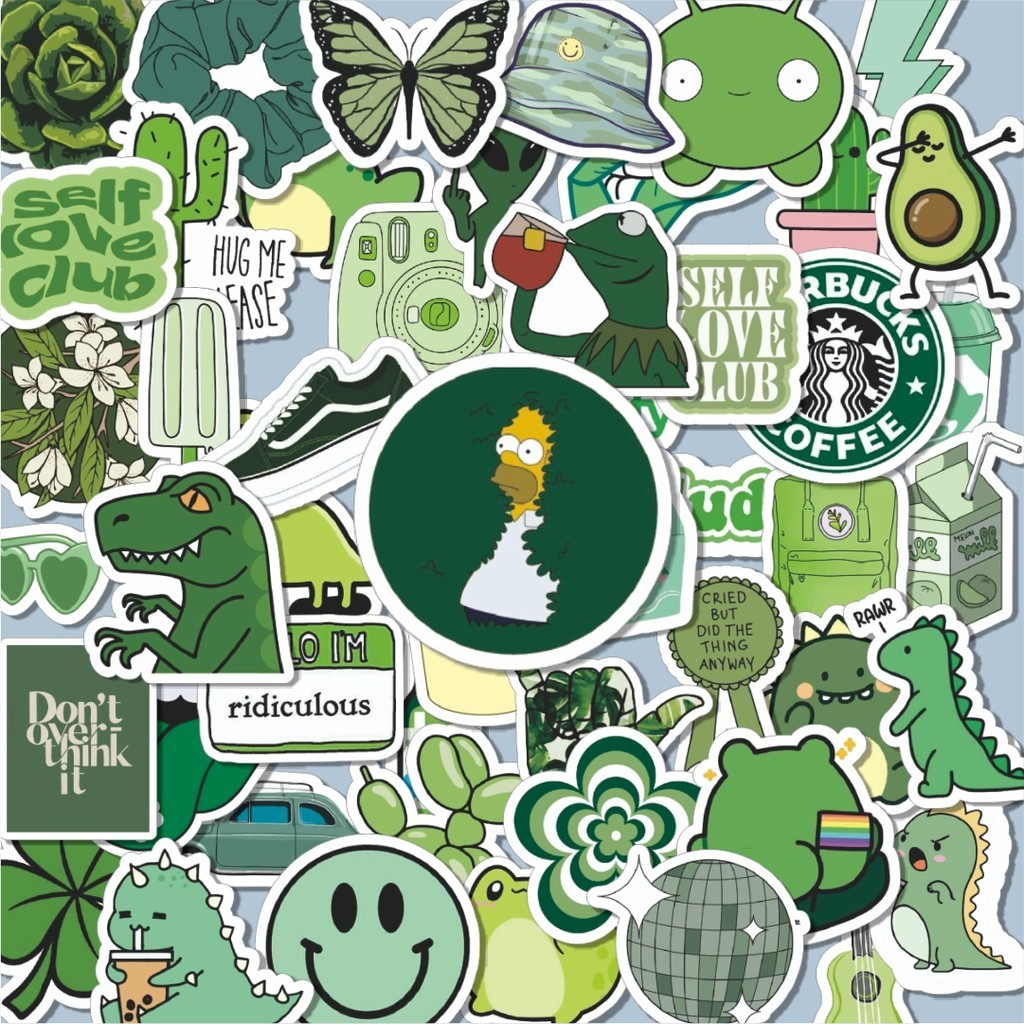 

100PCS Lucu Stiker Aesthetic Tumbler V4 Stiker Aesthetic Stiker Anti Air Stikers Berperekat Waterproof sticker decal buat Motor Helm Buku Journal Koper Casing HP Laptop Botol Minum Hadiah anak