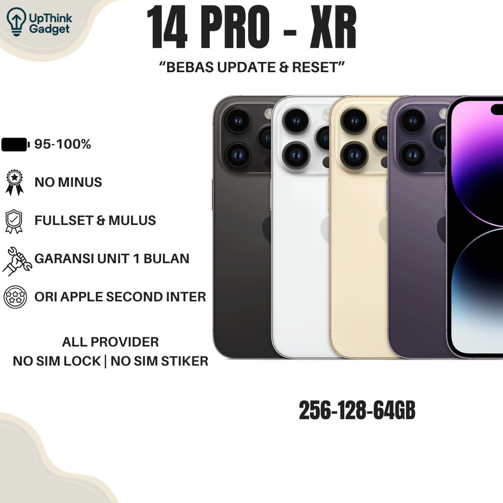 iphone normal 14 pro - xr second ganti housing minus 256gb 128gb 64gb original fullset mulus hp ip