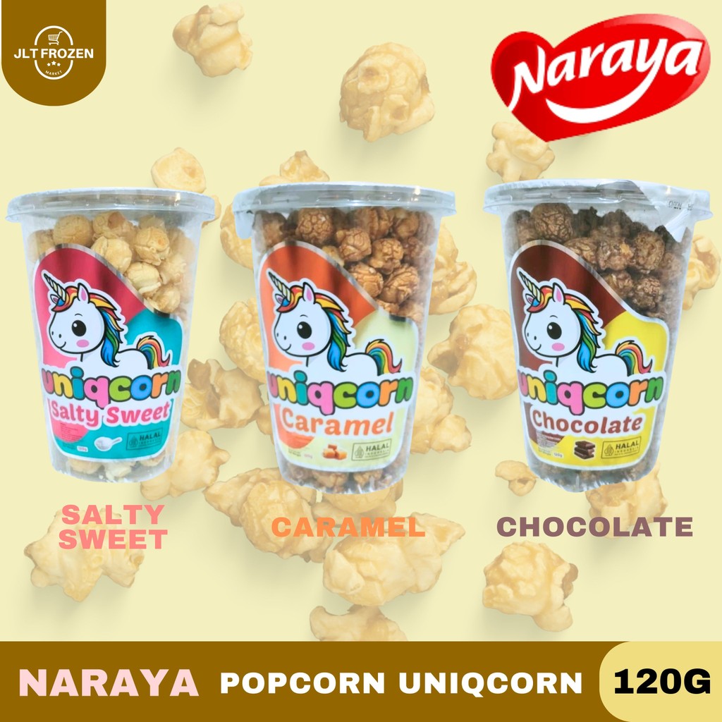 

Naraya Uniqcorn Popcorn Big Ball 120g Berondong Jagung Rasa Chocolate / Caramel / Sweet Salty