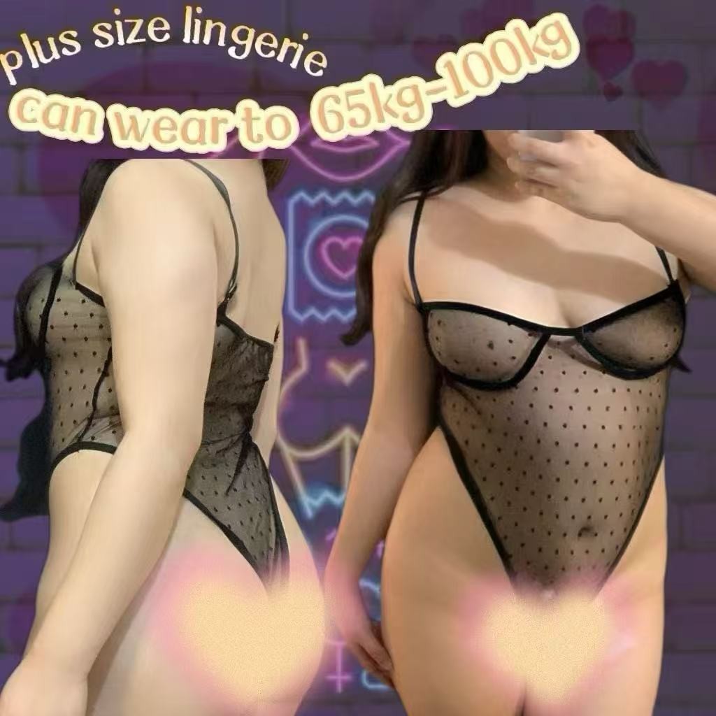 lingerieing wanita hot jumbo Bodysuit Crotch Bodysuit baju tidur jumbo transparan can wear to 100kg