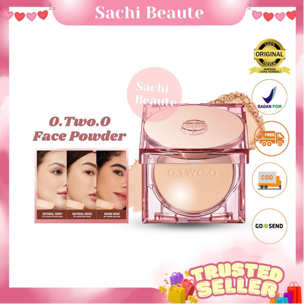 O.TWO.O OTWOO o2o Face Powder Oil Control Long Lasting 24H Locking Makeup Face Powder BPOM