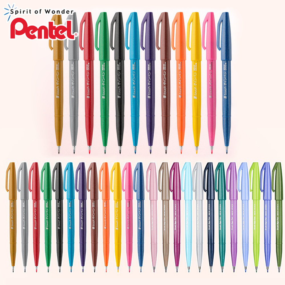 

Japan Pentel Color Soft Head Brush SES15C Beautiful Pen Touch for Handheld Card Hook Line Painting Pen Art Supplies