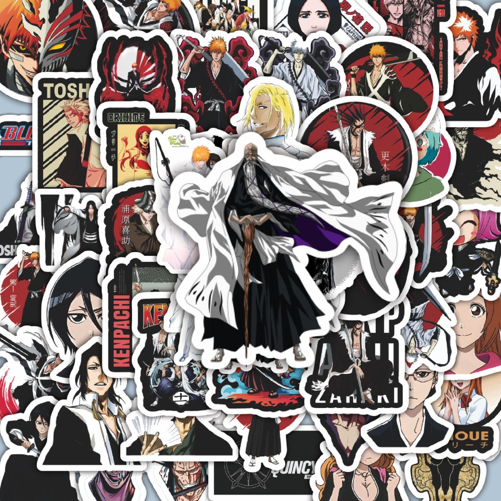 

100PCS Lucu Stiker Anime Bleach : Thousand-Year v2 Stiker Aesthetic Stiker Anti Air Stikers Berperekat Waterproof sticker decal buat Motor Helm Buku Journal Koper Casing HP Laptop Botol Minum Hadiah anak