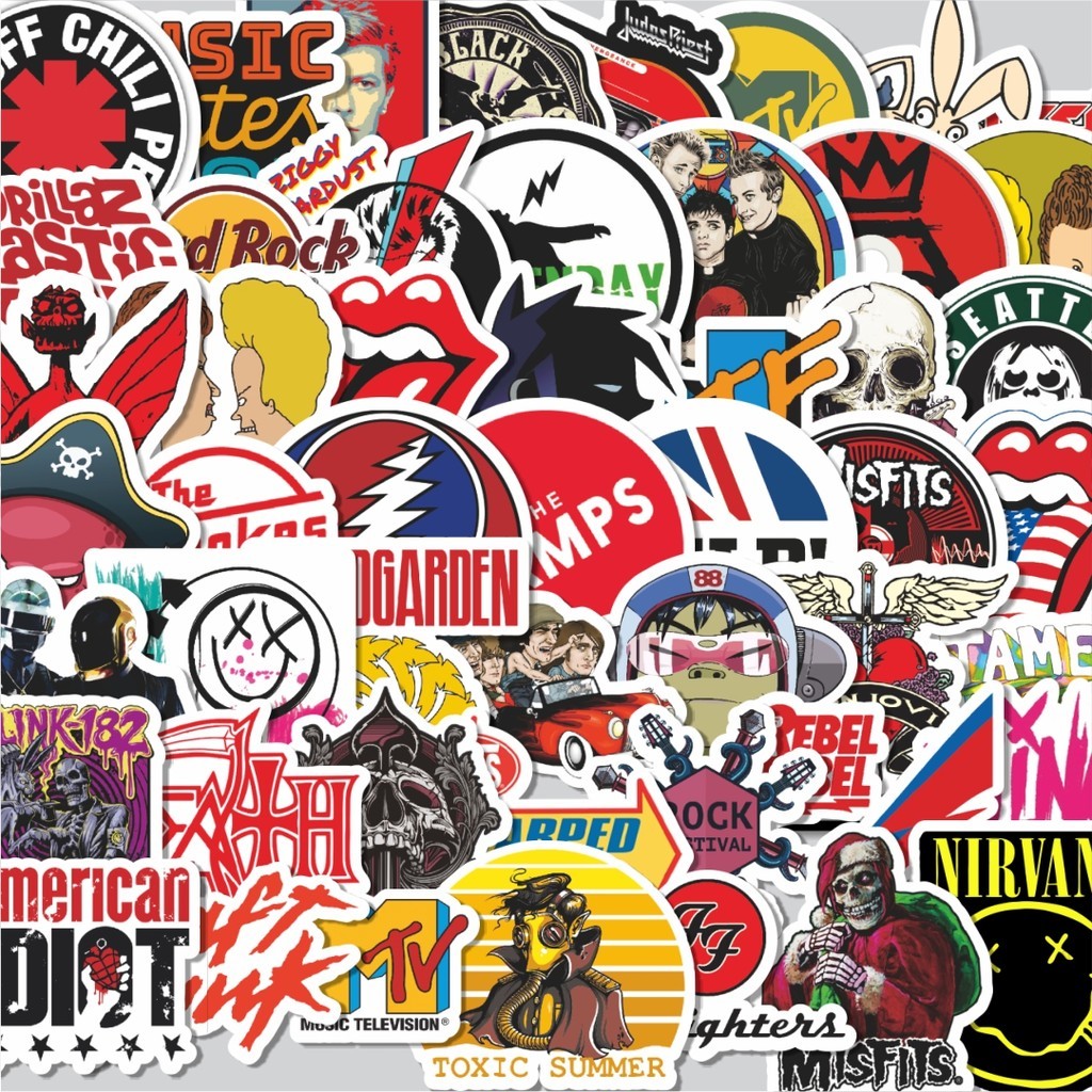 

Stiker Cutting Pack Stiker Random Logo Band Versi 5 Isi 100Pcs Series Aesthetic Lucu Keren Untuk Koper Bahan Vynil