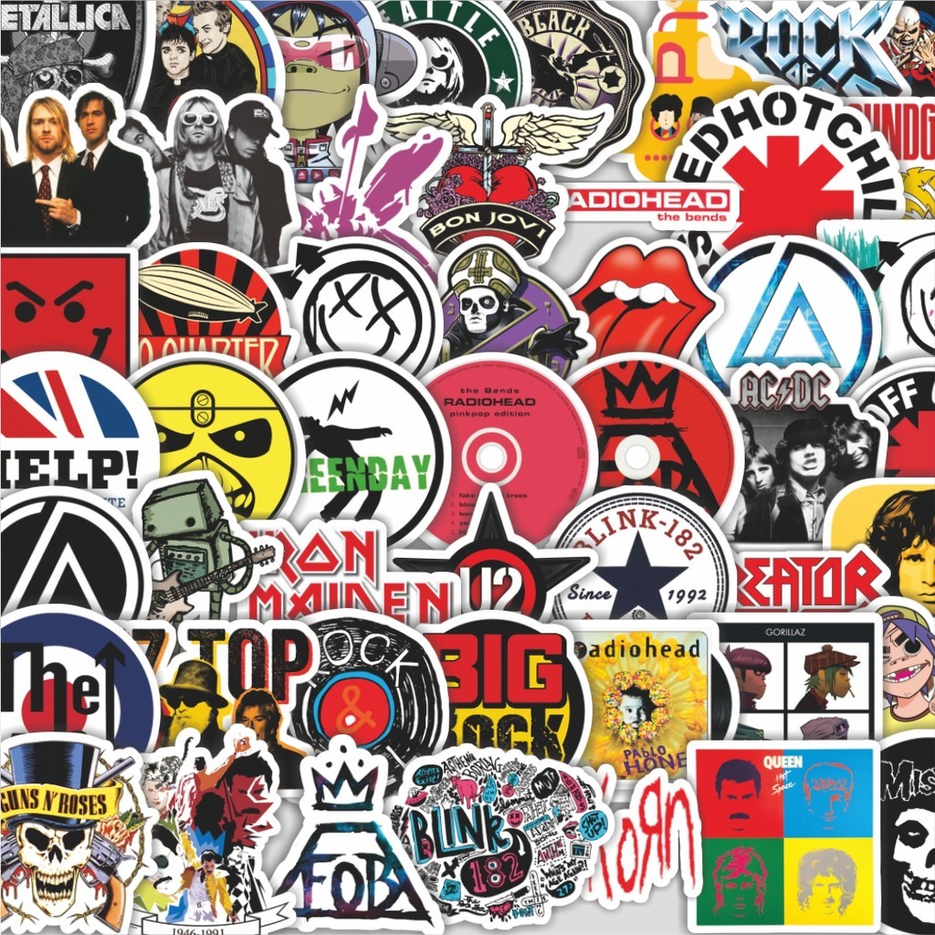 

Stiker Cutting Pack Stiker Ikon Rock & Roll Isi 100Pcs Series Aesthetic Lucu Keren Untuk Koper Bahan Vynil