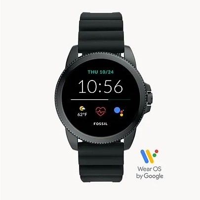 FOSSIL Gen 5E Men Smartwatch in Black Silicone (FTW4047)
