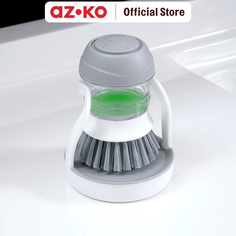 AZKO Proclean Set Sikat Piring Dengan Dispenser Sabun Alat Kebersihan Sikat Cuci Piring Gelas Serbag