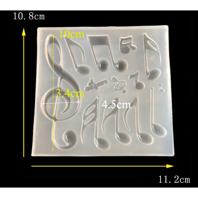 

1PC music note silicone mold UV Resin Silicone Mould pendant handmade DIY for Jewelry Making tool epoxy resin molds craft