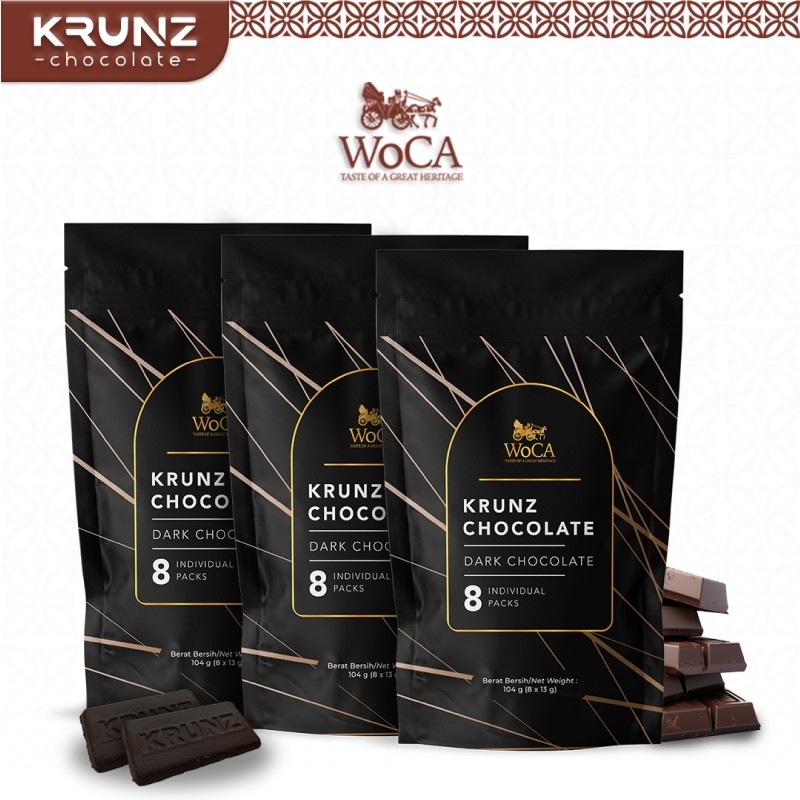

WoCA Krunz Chocolate Dark 3 x 8 Individual Packs - Pouch