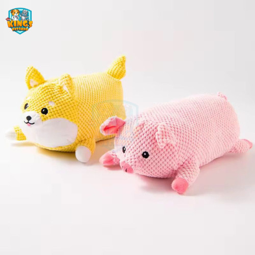 

MAINAN UNTUK HEWAN | DOG TOY PLUSH BITE YELLOW CORGI L & BIG PINK PIG