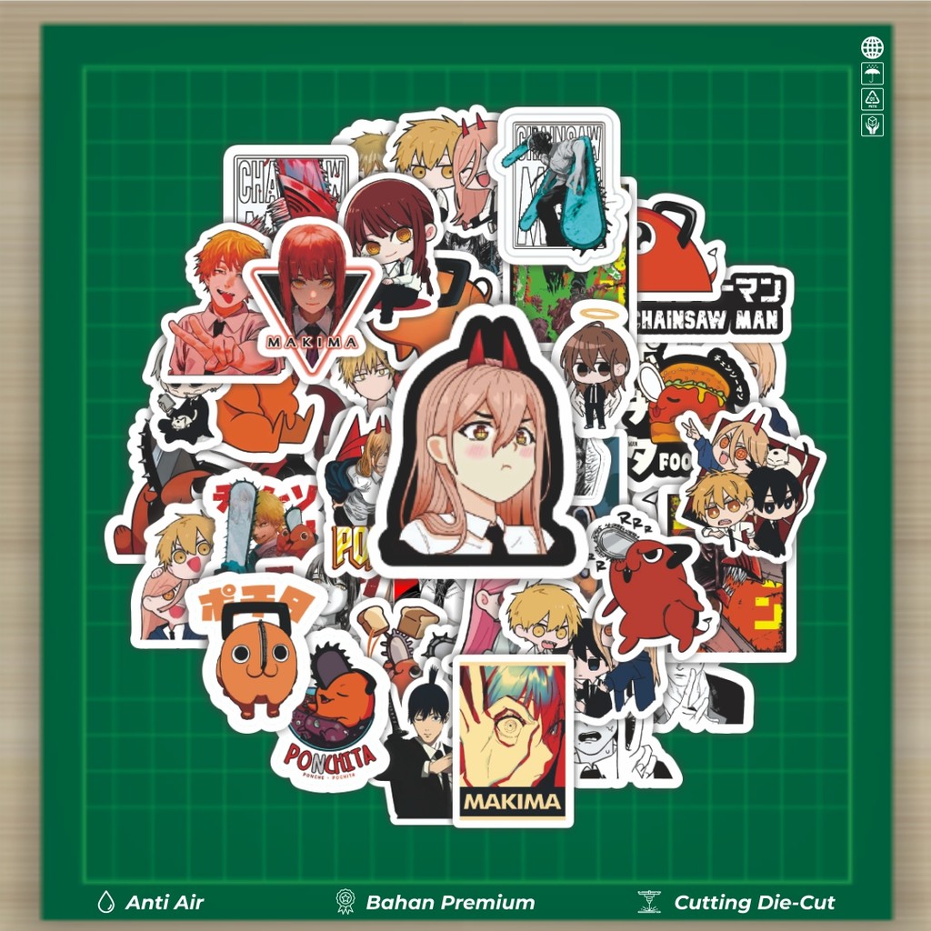

HOT 50 PCS STIKER Stiker Anime Chainsaw Man Stiker Fashion Cars Decal Dingin Kartu Album Custom Vinyl Anti Air- Sticker Aesthetic Buku Journal Koper Casing HP Tablet Laptop Helm Motor Botol Minum