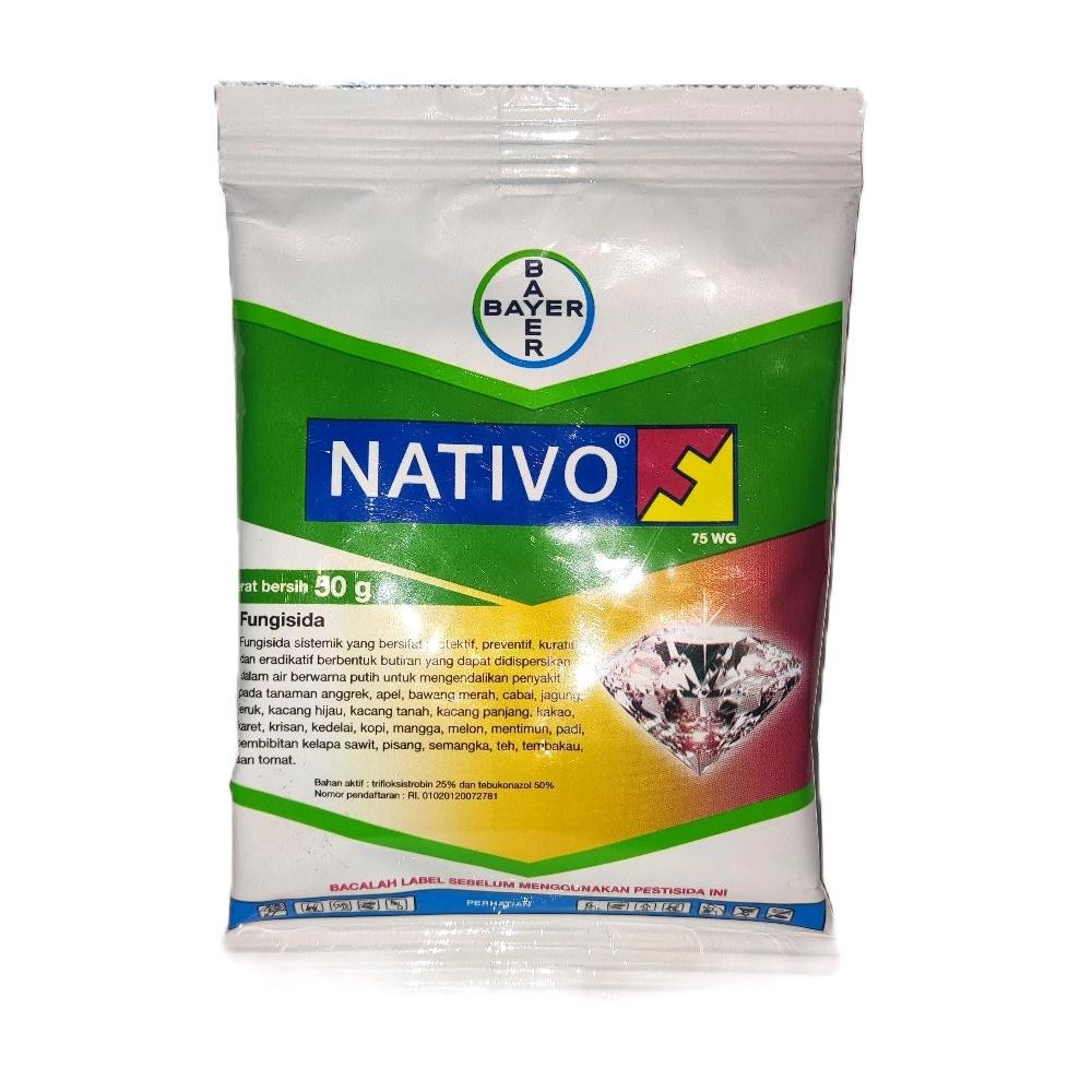 Bayer NATIVO 75WG 50 Gram Fungisida Sistemik Trifloksistrobin 25% & Tebukonazol 50% untuk Anggrek, A