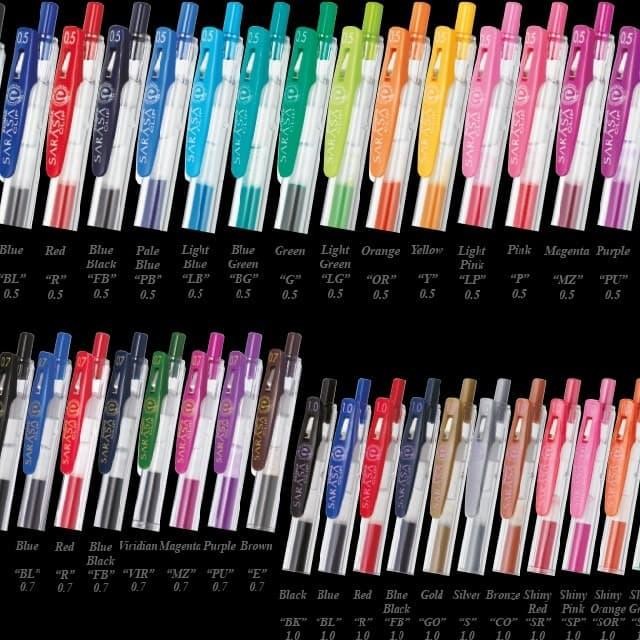 

Pulpen Zebra Sarasa 0.5/0.7/1.0 - 0.5, Hitam