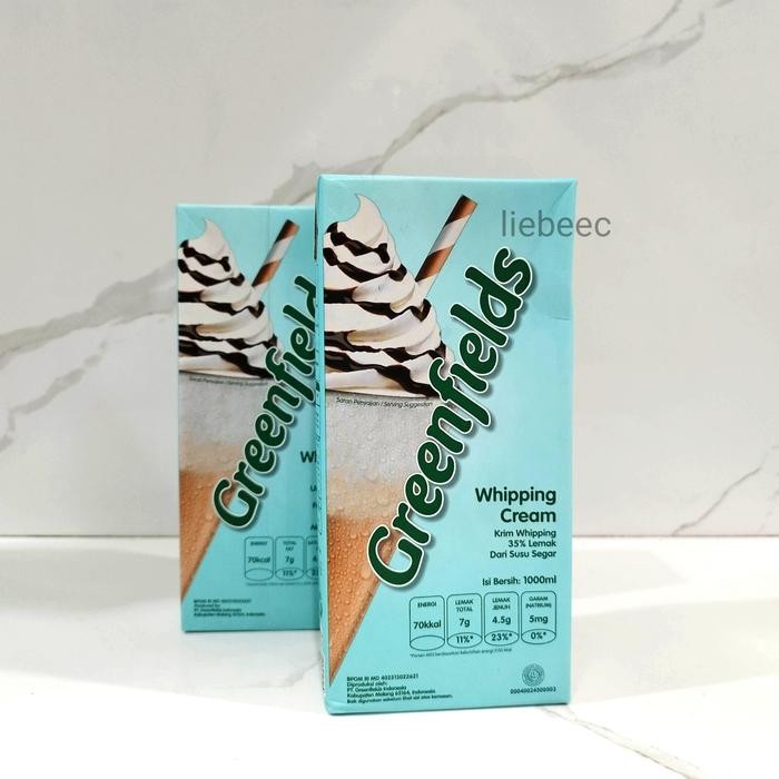 

[PROMO EXP TERBARU] SAME DAY ONLY - Greenfields Whipping Cream / Whip Cream 1liter Bergaransi Terlaris