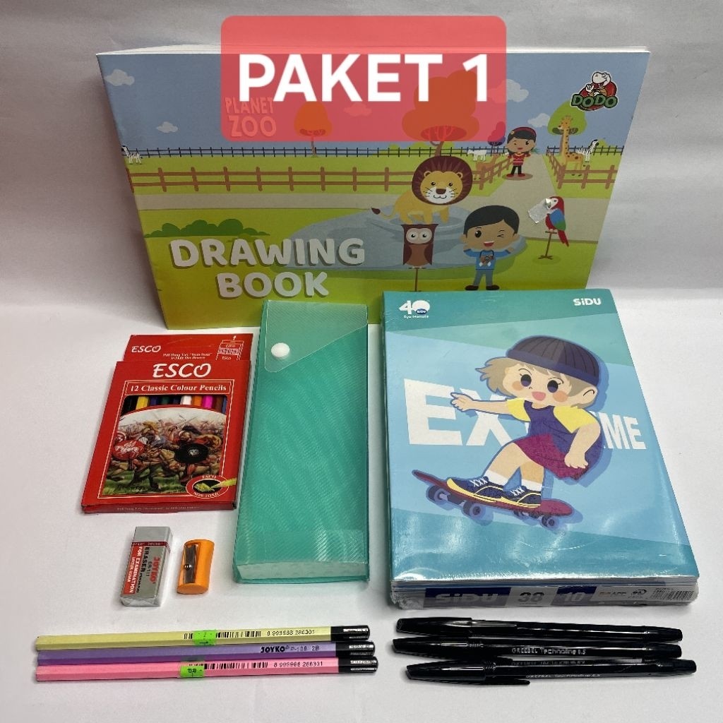 

Paket lengkap alat tulis sekolah atk original produk 100%CO