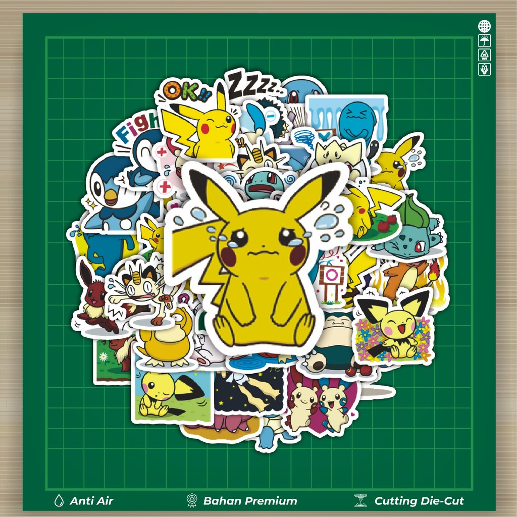 

HOT 50 PCS STIKER Stiker Kartun Classical Pokémon Stiker Fashion Cars Decal Dingin Kartu Album Custom Vinyl Anti Air- Sticker Aesthetic Buku Journal Koper Casing HP Tablet Laptop Helm Motor Botol Minum