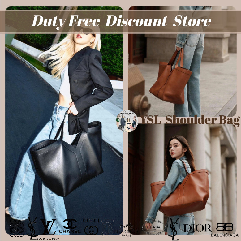 Yves Saint Laurent Y Pattern Cowhide Tote Bag (Tas Tangan / Tas Bahu) Kode Model Baru 817602 Garansi