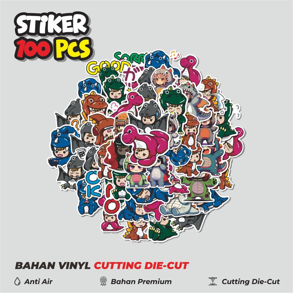 

Terbaru! 50 pcs Stiker Funny Dinosaur [Dinosaurus Lucu] Dekorasi Lucu Kreatif untuk Notebook, Skateboard, HP