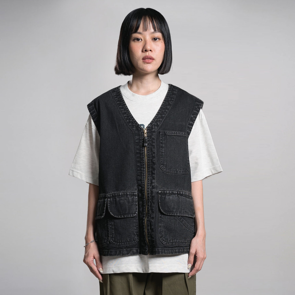 Noforty Project Denim Vest Dolce Black
