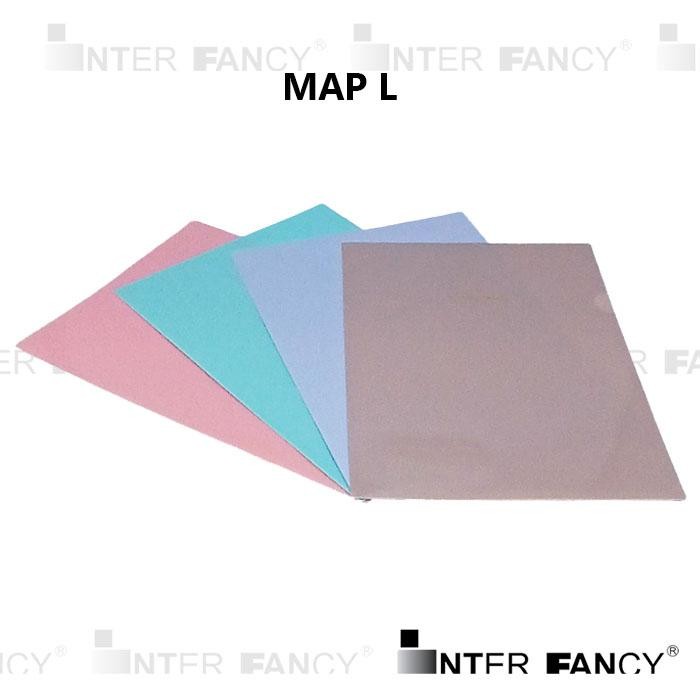 

Map L Map Plastik Map Dokumen. tipe CX A136, warna solid. Map yang simpel untuk menyimpan dokumen, bahan plastik kokoh lentur tidak kaku. Mampu menyimpan lebih dari 50 lembar dokumen. Ukuran A4