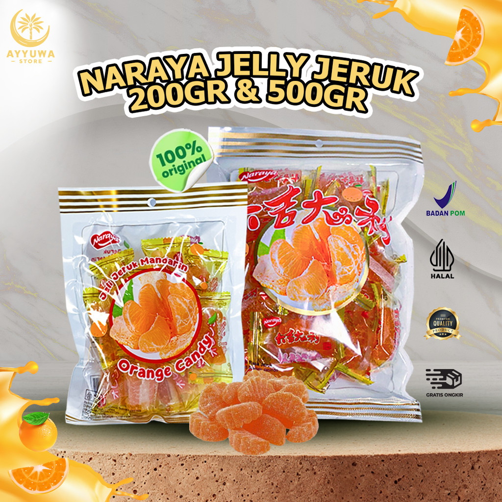 

NARAYA JELLY JERUK MANDARIN / MANISAN JELLY JERUK NARAYA / ORANGE CANDY