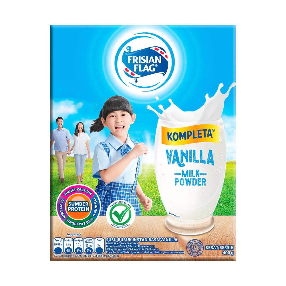 

Frisian Flag Susu Bubuk Keluarga Kompleta Vanilla 400g