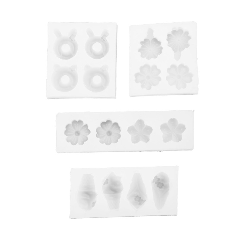 

Donut Earring Ornament Epoxy Mold For Cake Decorating DIY Charm Pendant Tool R3MC