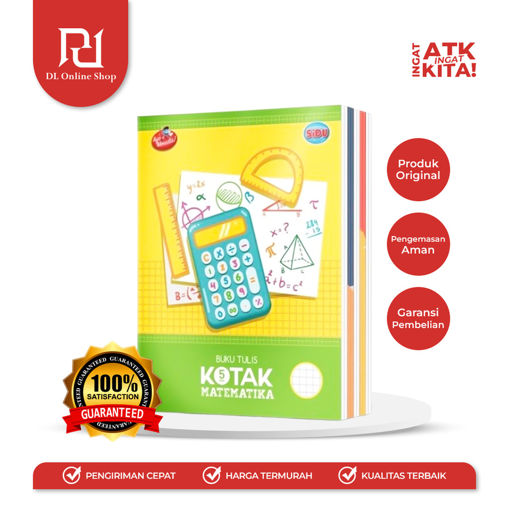 

SIDU BUKU TULIS KOTAK-KOTAK 5mm 38LEMBAR (1PACK/ 10BUKU)