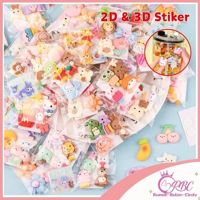 

【Penjual Lokal】3D Sticcker Botol Minum Viral Karakter / Waterproof 2D + 3D STICKER FOR BOTTLE TUMBLER CUP COFFEE MUG 3D Aesthetic Aksesoris