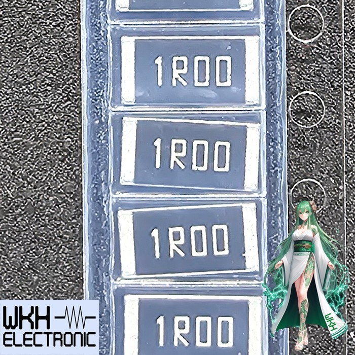 Resistor 1R0 1R 1 R 1Ohm code Chip SMD 2512 SMD2512 2W toleransi 1%