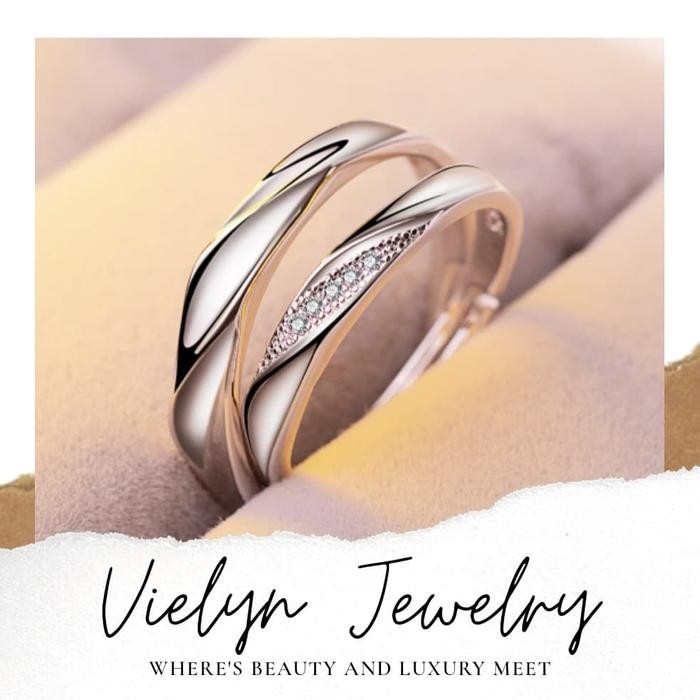 BARU Cincin Silver / Halal / Swarovski / cincin Couple / cincin Pria Wanita