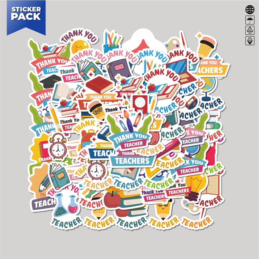 

[100PCS]Stiker Pack Stiker Thank You Versi 2 Aesthetic Vinyl Anti Air Dekorasi Sticker Laptop Buku Journal Koper Helm Casing HP Gitar Helm Skateboard
