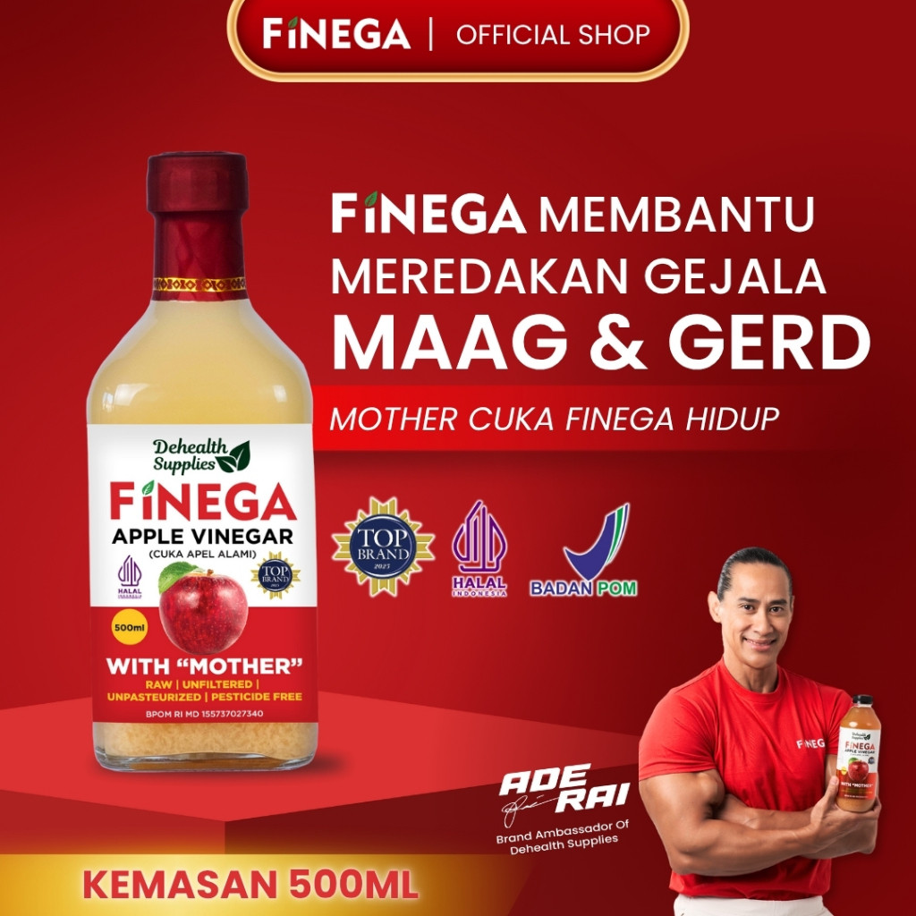 

JAMIN MURAH !!!Dehealth supplies FINEGA CUKA APEL 500ml KACA(BISA LANGSUNG ORDER)
