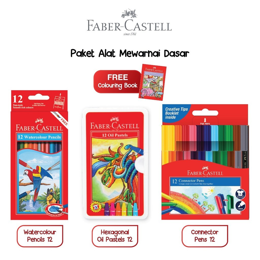 

New Faber-Castell Paket Alat Mewarnai Kembali Ke Sekolah DasarPremium