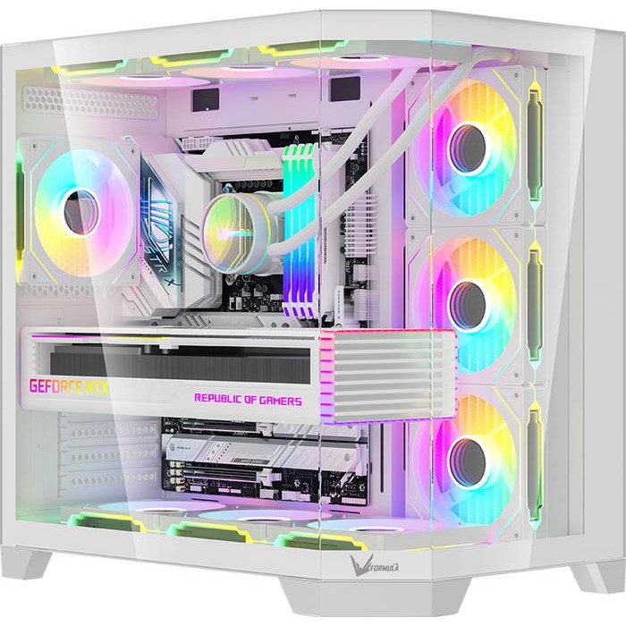 CASING FPMAX Crystal Z6 WHITE - ATX, micro ATX, mini-ITX
