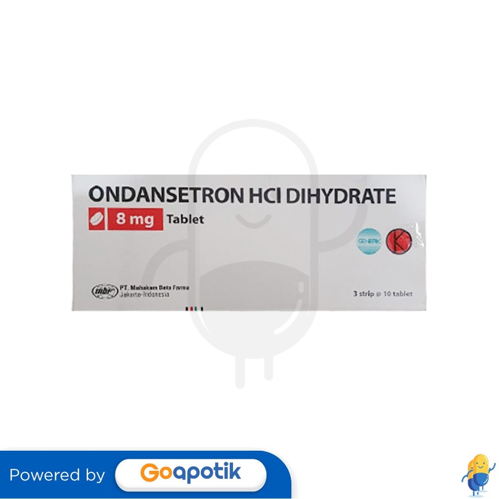 Ondansetron Hcl Dihydrate Mahakam 8 Mg Box 30 Tablet
